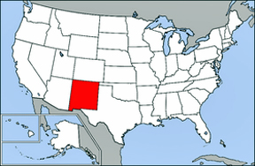 USA map showing location of New Mexico USA